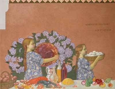 Grace, left hand panel from the decoration of the artist